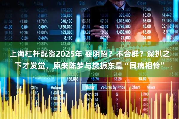 上海杠杆配资2025年 耍阴招？不合群？深扒之下才发觉，原来陈梦与樊振东是“同病相怜”
